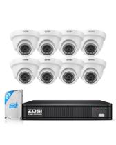 Sistema de Câmeras de Segurança ZOSI 8 Canais 5MP Lite com HD de 1 TB
