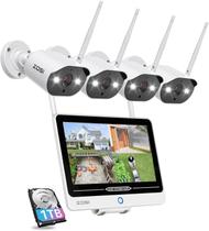 Sistema de Câmeras de Segurança ZOSI 8CH 3MP Wi-Fi 6 Monitor LCD 12" 1TB Sistema de Câmeras de Segurança ZOSI 8CH 3MP Wi-Fi 6 Monitor LCD 12" 1TB