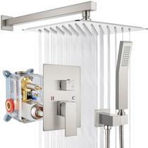 Sistema de chuveiro gotonovo Rainfall Rain Shower 25 cm de níquel escovado