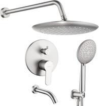 Sistema de chuveiro HomGoo com bica de banheira e chuveiro de chuva de 10" Sistema de chuveiro HomGoo com bica de banheira e chuveiro de chuva de 10"