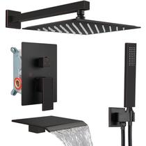 Sistema de chuveiro Midanya com bico de banheira Rainfall Head Bronze