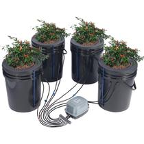 Sistema de cultivo hidropônico VEVOR DWC com Top Drip 20L 4 baldes Sistema de cultivo hidropônico VEVOR DWC com Top Drip 20L 4 baldes