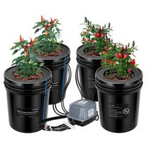 Sistema de cultivo hidropônico VIVOSUN DWC de 5 galões com kit de gotejamento superior