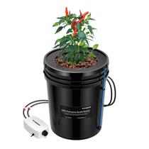 Sistema de cultivo hidropônico VIVOSUN DWC de 5 galões com kit de gotejamento superior