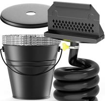 Sistema de drenagem de gordura GAMPLAE, balde de 1,8 L e mangueira de 1,1 m Sistema de drenagem de gordura GAMPLAE, balde de 1,8 L e mangueira de 1,1 m