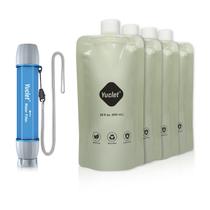 Sistema de filtragem de água Yuclet Squeeze com 4 bolsas de 600 mL