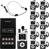 Sistema de guia turístico Retekess T130U com alcance de 200 m, 16 portas USB
