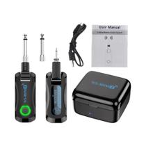 Sistema De Guitarra Sem Fio Recarregável 2.4G Conjunto De Transmissor E Receptor Portátil Com
