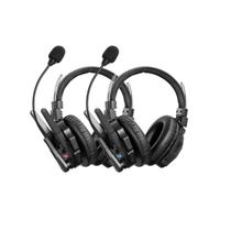 Sistema de intercomunicação sem fio Full-Duplex SYNCO Xtalk Xmax2 com 2 fones de ouvido duplo (2,4 GHz), design de dispositivo Random Master para comunicação em equipe, filmagem e apresentação ao vivo (2 unidades)