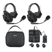 Sistema de Intercomunicador Sem Fio Saramonic WiTalk9SE-2S, Headset Full-Duplex para 2 Pessoas, 2.4GHz, Cancelamento de Ruído, Fone de Ouvido Único para Produção de Eventos, TV e Documentários