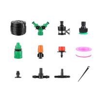 Sistema De Irrigação Por Gotejamento Micro De 50M Com Gotejadores Ajustáveis Para Jardim Ao Ar Livre