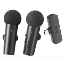 Sistema de lapela sem fio FIFINE M8 com 2 microfones para YouTube