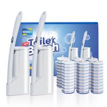 Sistema de limpeza de escovas de banheiro Hohoky com 2 varinhas e 60 almofadas