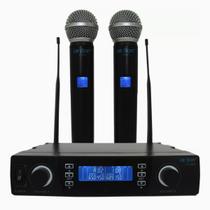 Sistema De Microfone Digital UHF Sem Fio Duplo PLL LSX-02 - Leson