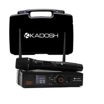 Sistema de Microfone Kadosh K-501M Preto Sem Fio Dinâmico Profissional - K501M