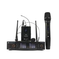 Sistema de Microfone Kadosh K-502C Sem Fio Dinâmico Cardioide Bastão e Headset - K502C