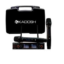 Sistema de Microfone Kadosh K502M B5 Preto Duplo Sem Fio Recarregável Profissional