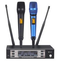 Sistema de microfone sem fio com 1 par de G-MARK-GLXD4 Microfone Sem Fio Profissional