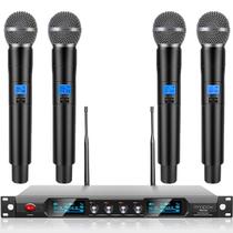 Sistema de microfone sem fio innopow WM400 Quad UHF 4 Mic