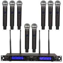 Sistema de microfone sem fio MicroCKING 8-Ch UHF 400 pés de alcance Sistema de microfone sem fio MicroCKING 8-Ch UHF 400 pés de alcance