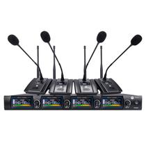 Sistema de Microfone Sem Fio para Conferência W IN-MIX UHF de 4 Canais