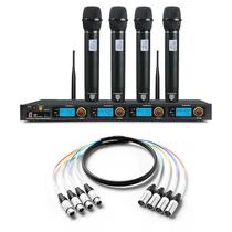 Sistema de Microfone Sem Fio PRORECK MX44 de 4 Canais UHF Sistema de Microfone Sem Fio PRORECK MX44 de 4 Canais UHF
