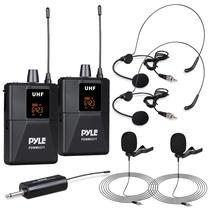 Sistema de Microfone Sem Fio Pyle PDWMU211 Dual UHF - Preto