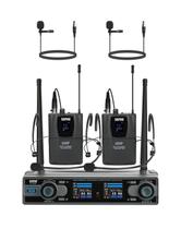 Sistema de Microfone Sem Fio SGPRO D-332BB com 2 Bodypacks