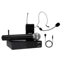 Sistema de Microfone sem fio UHF com Microfone Bastão Dinâmico e Bodypack para Lapela ou Auricular Lexsen XSL 503