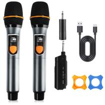 Sistema de Microfone Sem Fio VTSGN UHF Duplo com Receptor Sistema de Microfone Sem Fio VTSGN UHF Duplo com Receptor