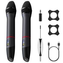 Sistema de microfone sem fio ZealSound Dual Mics 60m de alcance Sistema de microfone sem fio ZealSound Dual Mics 60m de alcance
