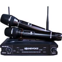 Sistema de Microfone Soundvoice MM-320 Duplo Sem Fio UHF