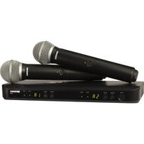Sistema de Microfones Sem Fio Duplo BLX-288BR/PG-58 M15 - Shure Sistema de Microfones Sem Fio Duplo BLX-288BR/PG-58 M15 - Shure