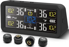 Sistema de monitoramento de pressão de pneu TPMS Flydew de 4 rodas com LCD de 4 polegadas Sistema de monitoramento de pressão de pneu TPMS Flydew de 4 rodas com LCD de 4 polegadas