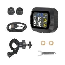 Sistema De Monitoramento De Pressão De Pneus De Motocicleta Com 2 Sensores Externos, Alarme De