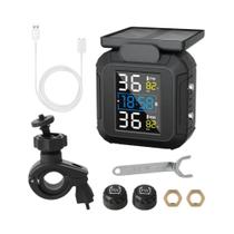 Sistema De Monitoramento De Pressão De Pneus TPMS Para Motocicletas Com Carregamento USB, Display Sistema De Monitoramento De Pressão De Pneus TPMS Para Motocicletas Com Carregamento USB, Display