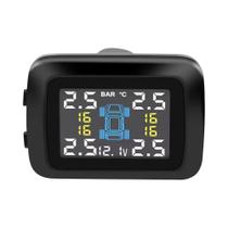 Sistema De Monitoramento De Pressão Dos Pneus Do Carro Alarme Com Conector De Isqueiro 4 Sensores