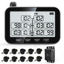 Sistema de monitoramento de pressão dos pneus para RV GUTA, 10 sensores flow-through, com amplificador de sinal