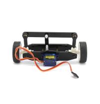 Sistema de movimentacao dianteiro zx2 com rodas e servo motor