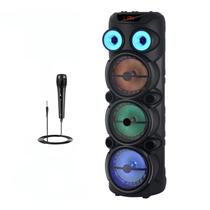 Sistema de PA ROXAAN Tripla 8" Caixa de Som Bluetooth com Microfone Sistema de PA ROXAAN Tripla 8" Caixa de Som Bluetooth com Microfone