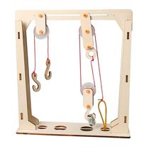 Sistema de polia de madeira STEM Science Experiments para crianças