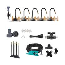 Sistema de Resfriamento por Nebulização Ajustável para Jardim (5-30m) - Kit de Irrigação 360°