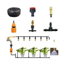 Sistema De Resfriamento Por Nebulização Em Latão 5M-30M Para Irrigação De Jardim Com Bicos De 1/4''
