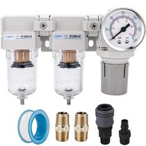 Sistema de secagem de ar NANPU DFR-02 1/4 NPT com filtros duplos