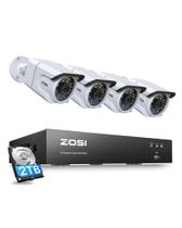 Sistema de Segurança ZOSI 8 Canais 4K PoE com 4 Câmeras 8MP e HD de 2TB Sistema de Segurança ZOSI 8 Canais 4K PoE com 4 Câmeras 8MP e HD de 2TB