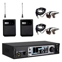 Sistema de transmissao dylan sem fio uhf c/ 2 receptores c/ sintonizador 100 canais dsm-600 super