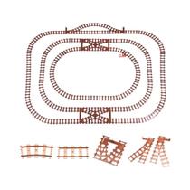 Sistema De Trilhos De Trem Da Cidade Com Passagem Ferroviária Compatível Com Blocos De Construção De