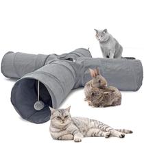 Sistema de tubos grandes para labirintos de coelhos Cat Tunnel LeerKing de 4 vias