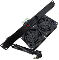 Sistema de Ventilação Com 2 Ventiladores e Painel 19' Para Racks Servidores e Gabinetes
