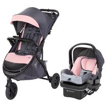 Sistema de viagem para carrinho de criança Baby Trend Tango 3 com assento de carro rosa